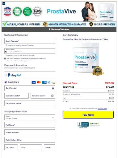 ProstaVive -Checkout